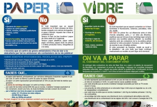 Imatge 3 de la galeria de l’actuació Realització de campanyes de sensibilització que incorporin els beneficis ambientals i econòmics de la recollida selectiva