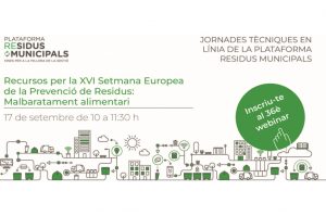 Jornades tècniques en línia per a la millora de la gestió de residus 2020 – 2024